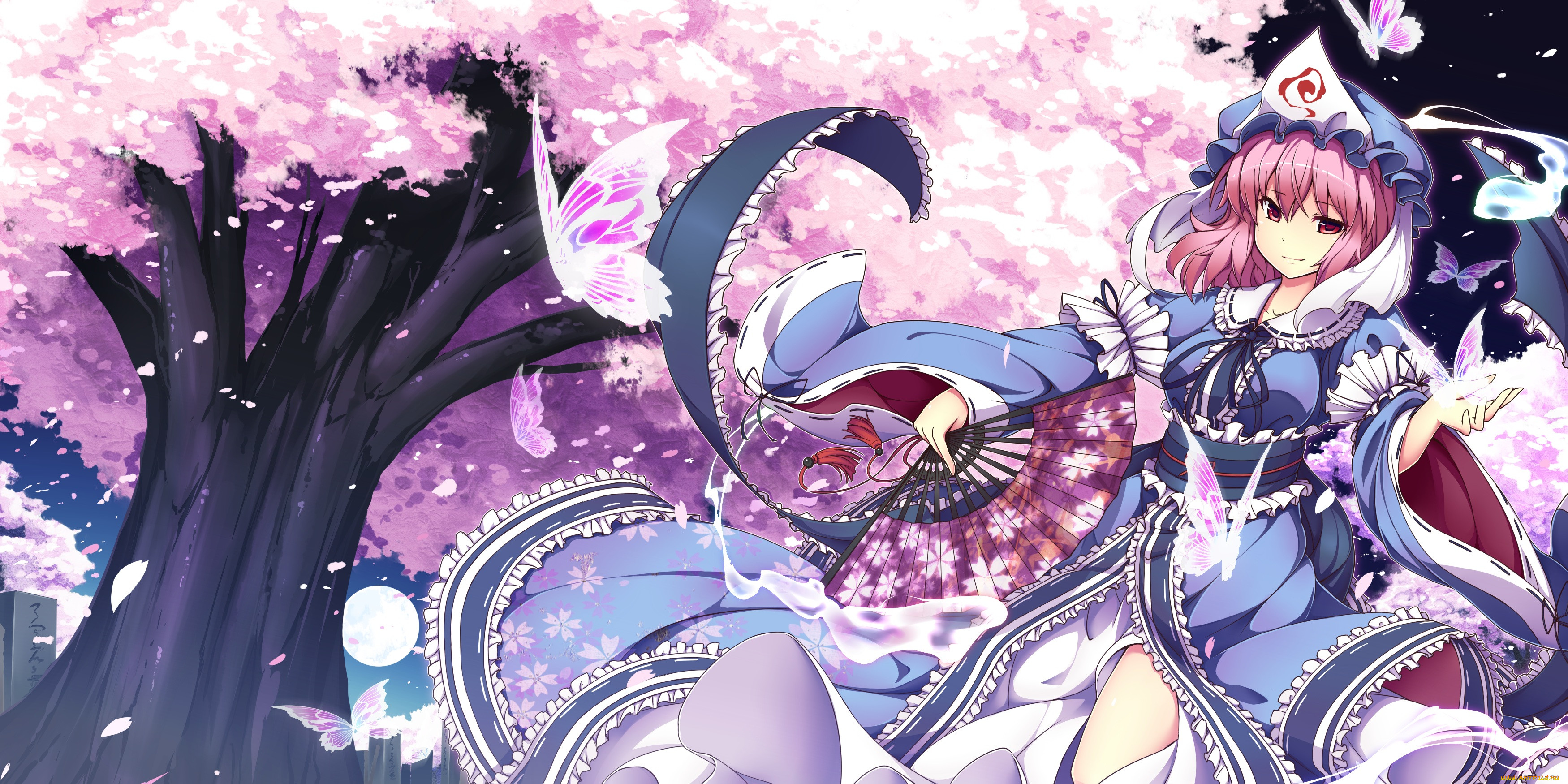 , touhou, , ugume, saigyouji, yuyuko, , , , , , 